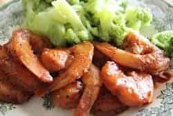 Shrimp with steamed broccoli