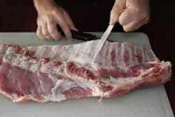 Remove membrane from ribs