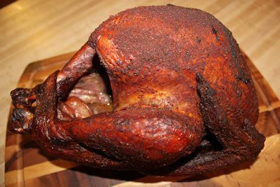 Smoked Cranberry Brined Turkey