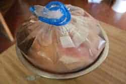 Turkey and brine into ziploc