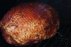 Ham directly on grate of smoker