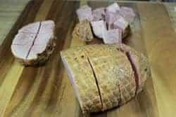 Cut ham into chunks