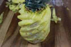 Pineapple peeled and eyes removed