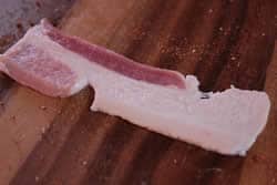 Bacon onto cutting board