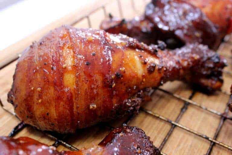 Bacon Wrapped Chicken Drumsticks