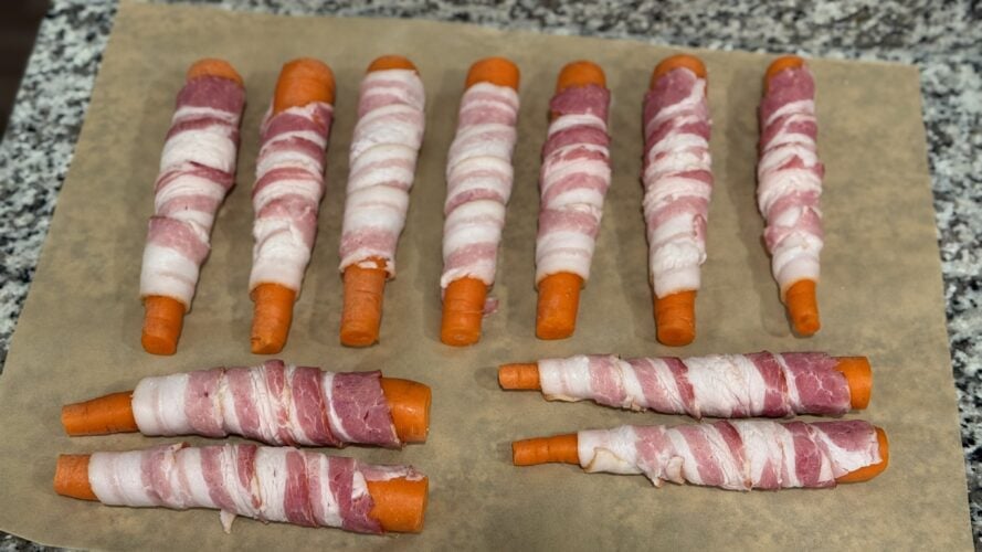 Smoked Bacon Wrapped Honey Glazed Carrots 4 IMG 1522