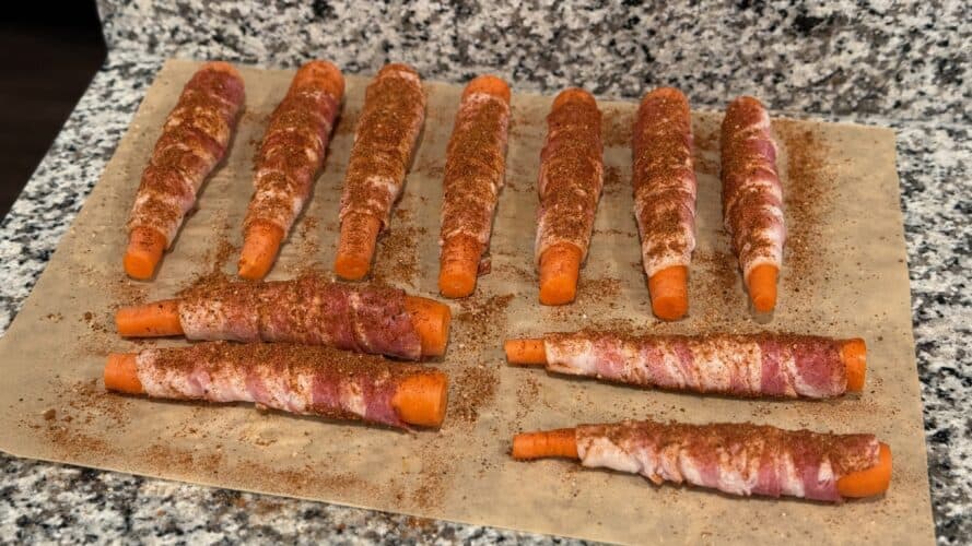 Smoked Bacon Wrapped Honey Glazed Carrots 5 IMG 1524