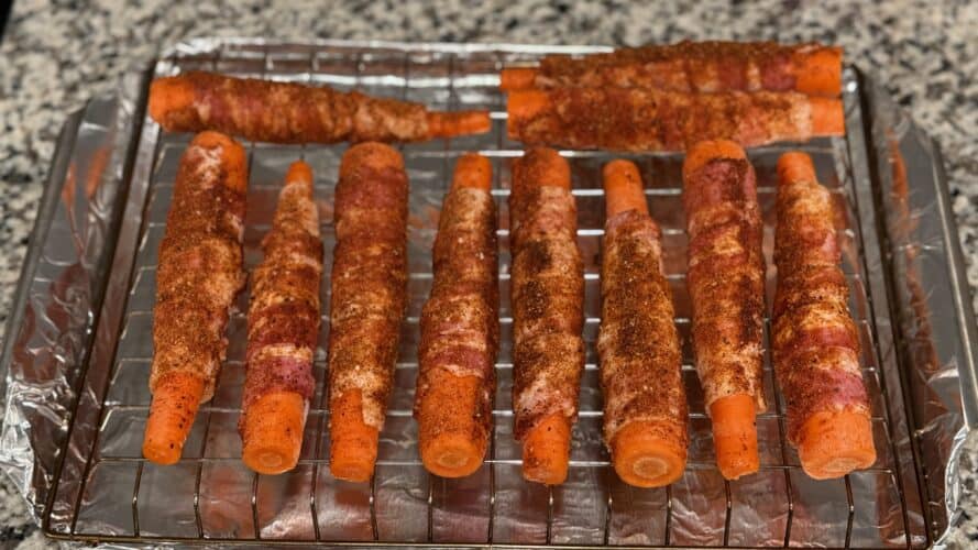 Smoked Bacon Wrapped Honey Glazed Carrots 6 IMG 1525