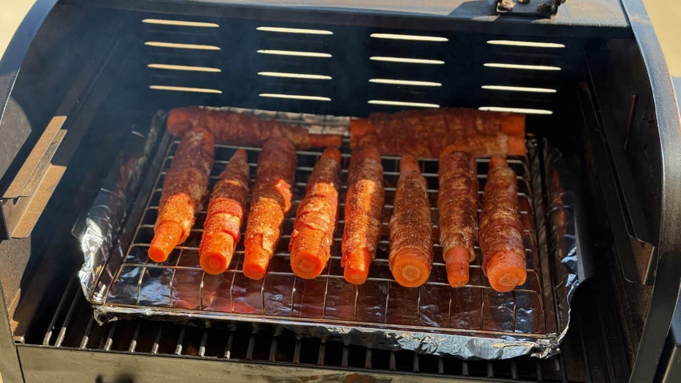 Smoked Bacon Wrapped Honey Glazed Carrots 9 IMG 1530