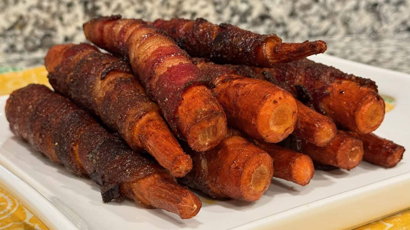 Smoked Bacon Wrapped Honey Glazed Carrots 11 IMG 1561