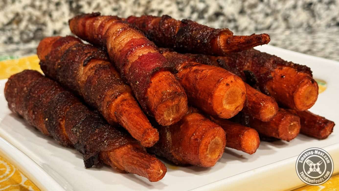 Smoked Bacon Wrapped Honey Glazed Carrots 56 IMG 1561 watermarked