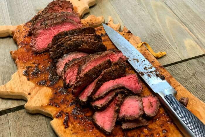 Seared and Smoked Top Sirloin Steaks