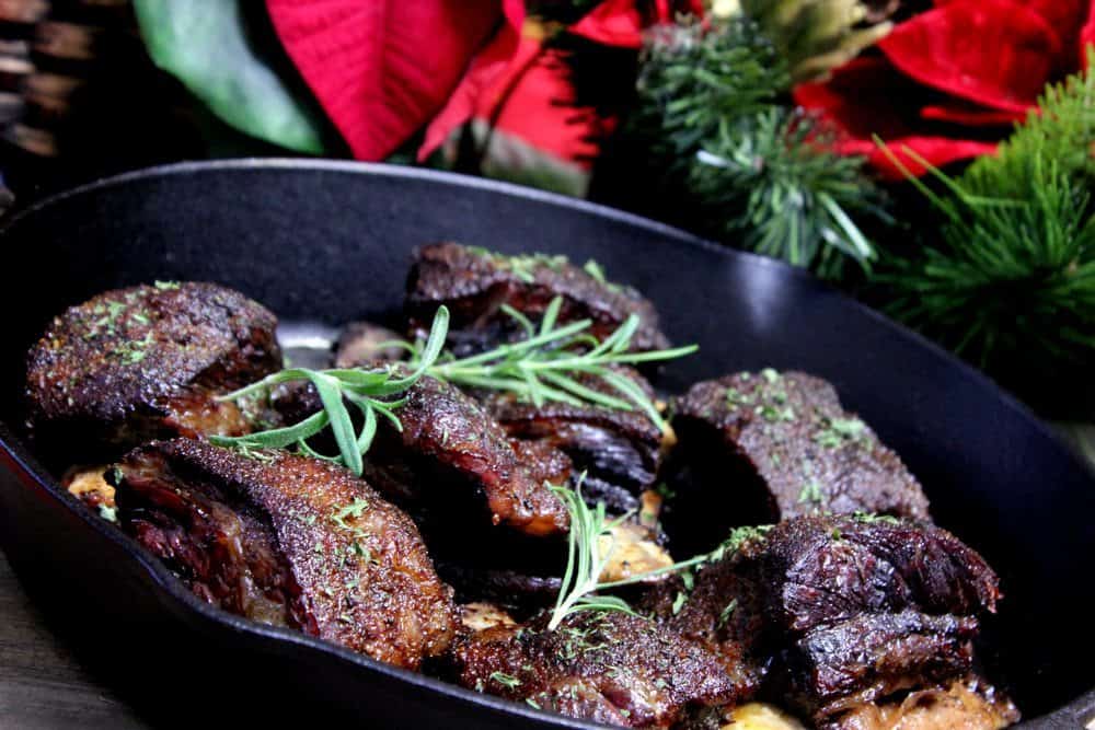 Cranberry Braised Smoked Beef Short Ribs