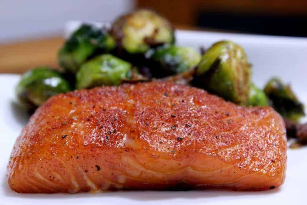 Cherry Smoked Salmon With Brussel Sprouts