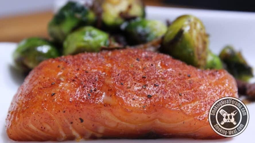 Cherry Smoked Salmon With Brussels Sprouts