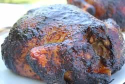 Whole smoked chicken