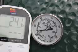 Lid temperature vs. grate temperature
