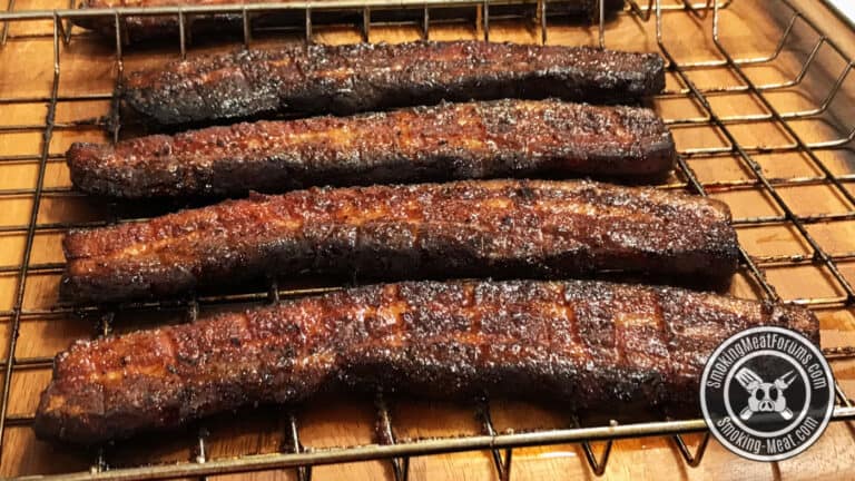 Smoked and Seared Pork Belly Slices