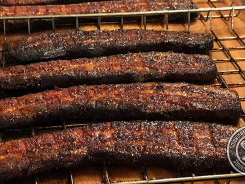 Pork belly slices bbq shop