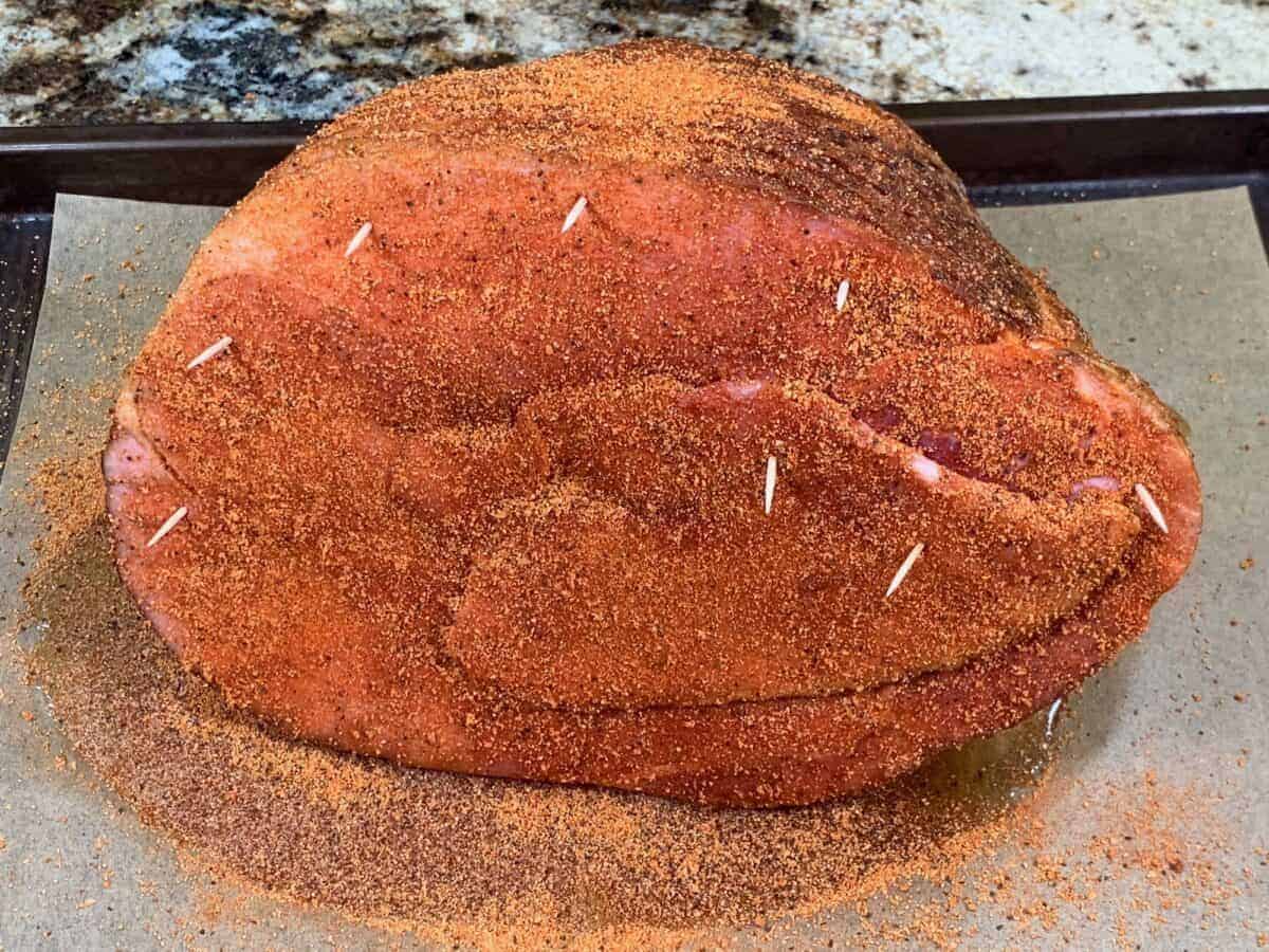 Double Smoked Holiday Ham Glazed with Maple Syrup - Learn to Smoke Meat ...