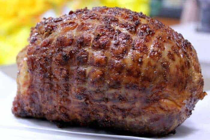Smoked Turkey Roast Basted with Bacon