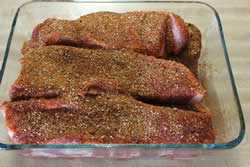 ribs with rub on them