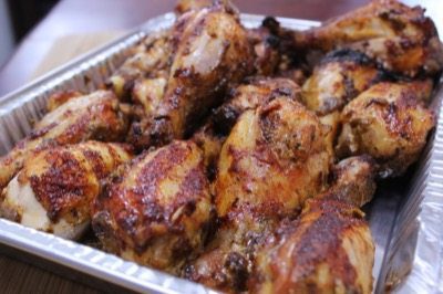Alabama White Sauce on Smoked Chicken Drumsticks 10 IMG 3624