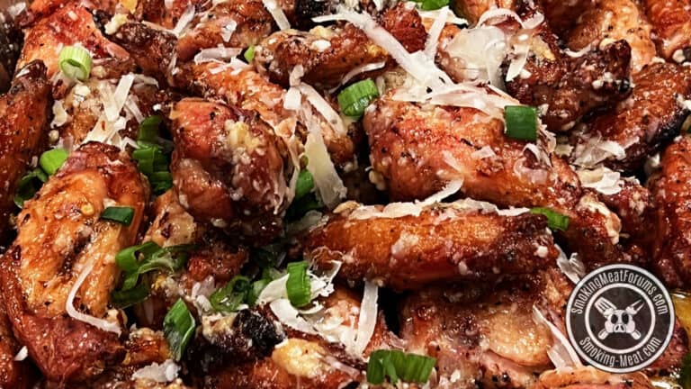 Smoked Chicken Wings -Garlic Parmesan