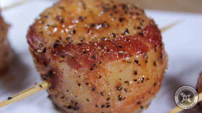 Bacon Wrapped Smoked Sea Scallops