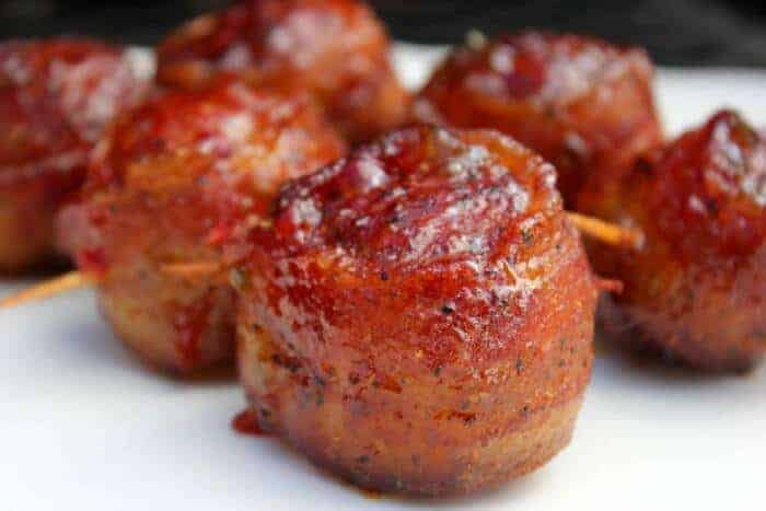 Bacon Wrapped Meatballs aka Moink Balls