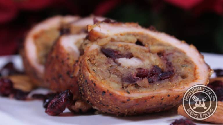 Cranberry Pecan Stuffed Turkey Breast