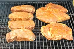 Steaks on smoker