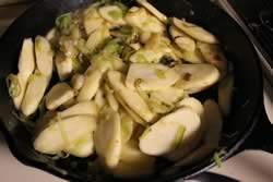 Sauteed Parsnips with Leeks