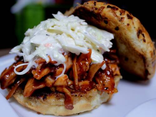 traeger pulled chicken