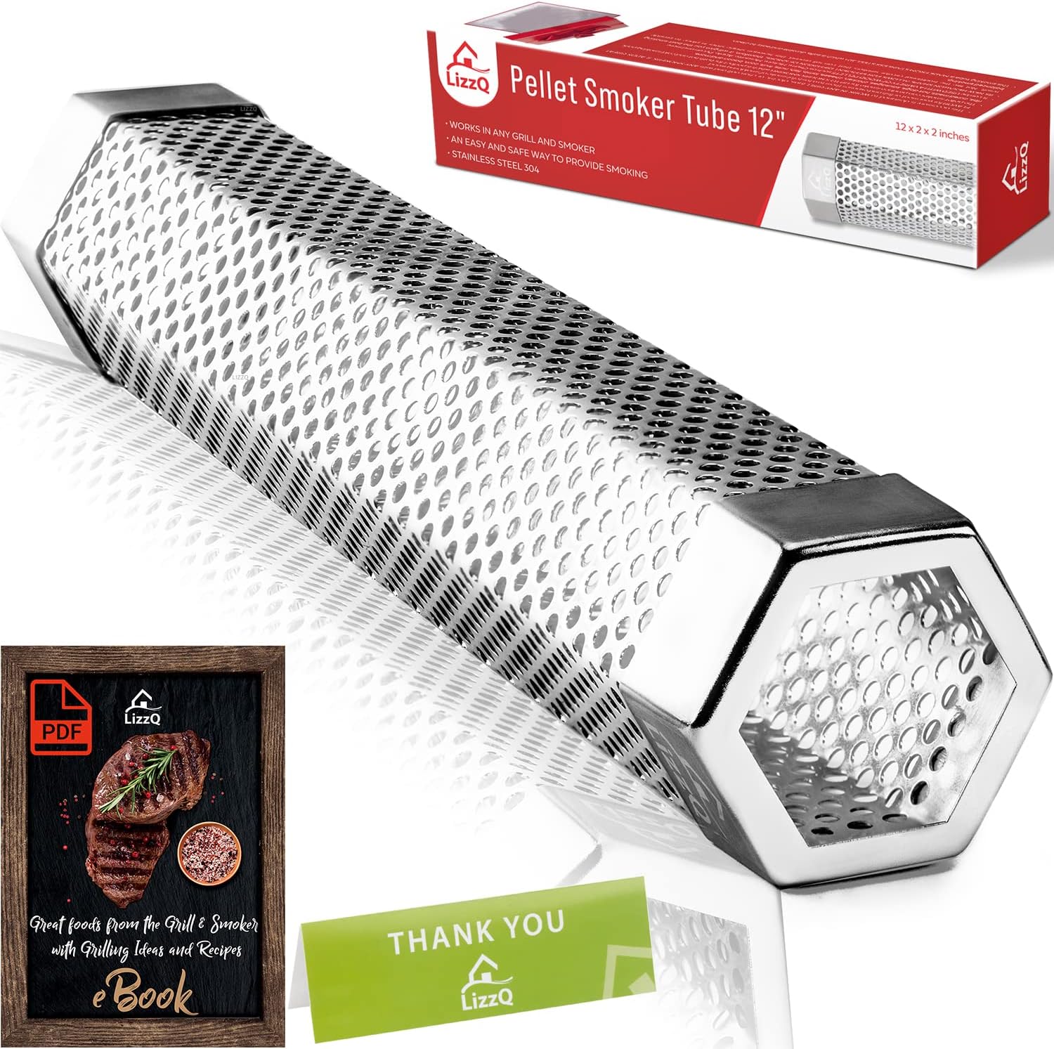 My Favorite Smoking and Cooking Tools 5 LIZZQ stainless steel hexagonal pellet smoke tube