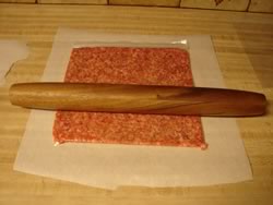 Roll out Sausage with Rolling Pin