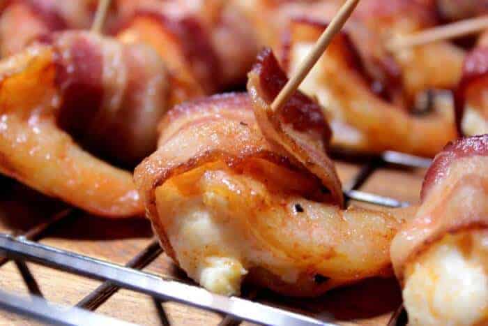 Smoked Shrimp – Stuffed/Bacon Wrapped