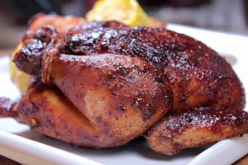 beer brined smoked cornish hen