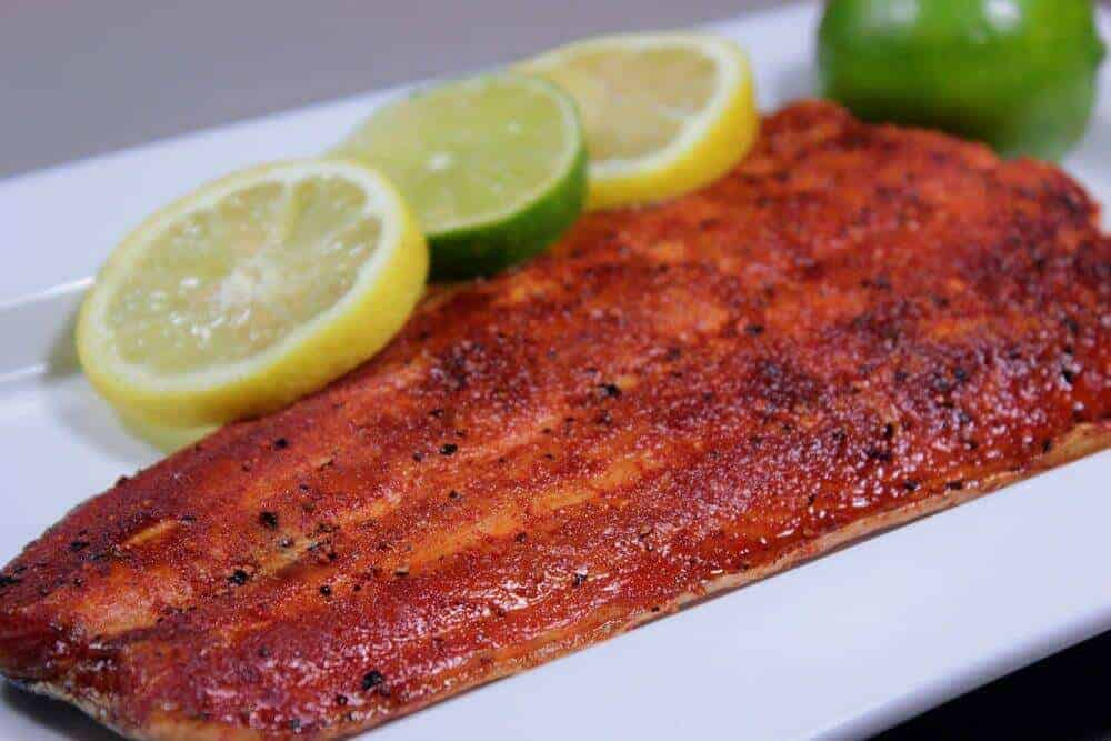 cool smoked salmon with citrus