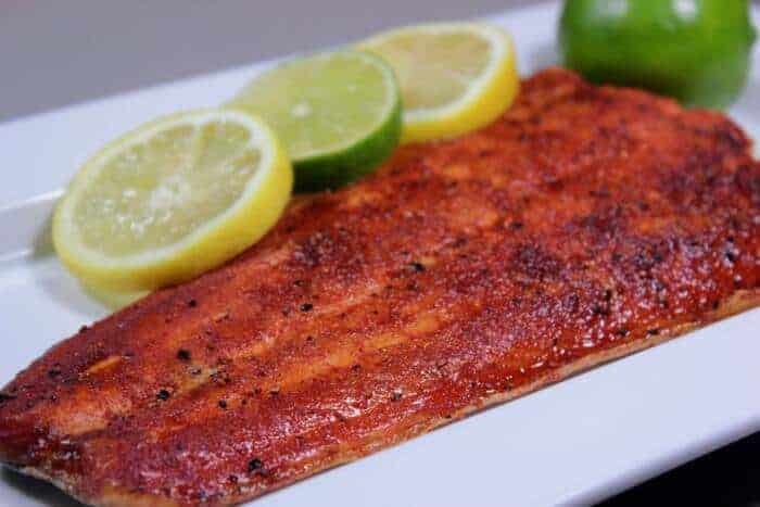 cool smoked salmon with citrus