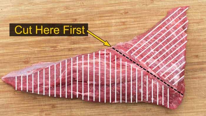 how to slice tri tip diagram