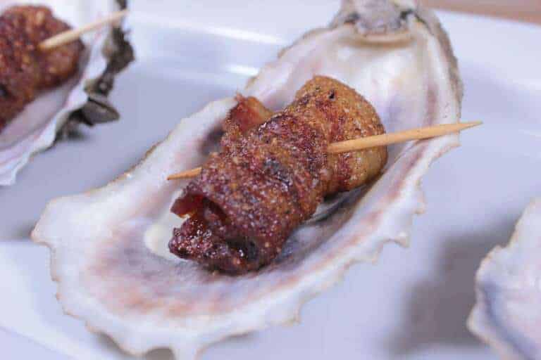 Smoked Oysters Wrapped in Bacon