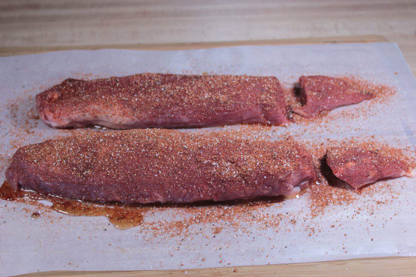 Smoked Pork Tenderloin Recipe 40 pork tenderloin with Jeff's original rub sprinkled on