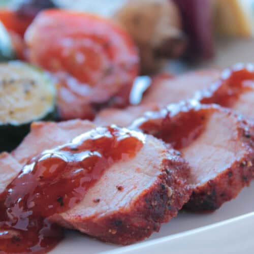 Smoked Pork Tenderloin Recipe 45 smoked pork tenderloin with peach chutney cropped