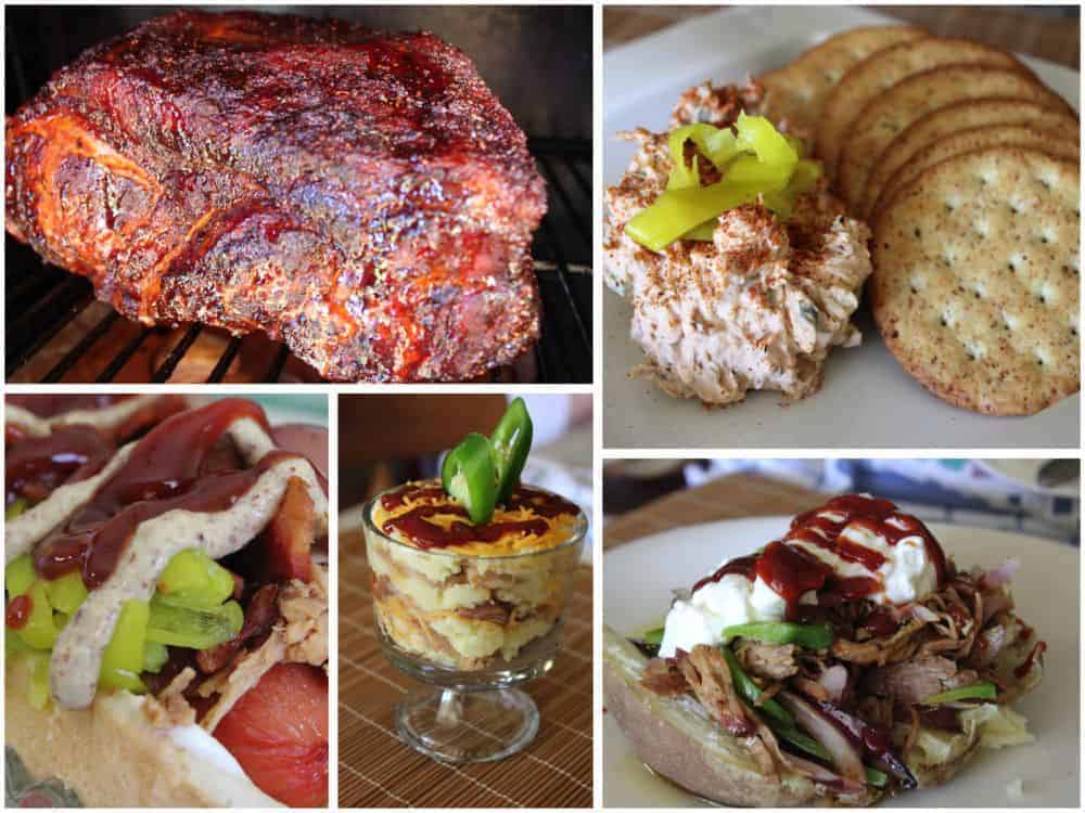 superbowl pulled pork appetizers collage