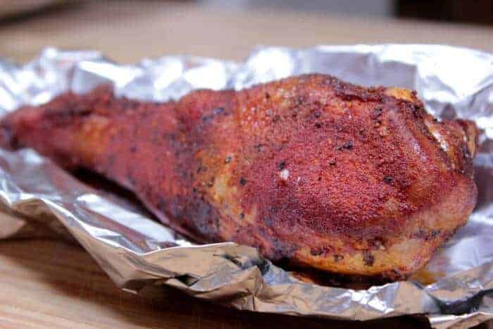 Sweet and Spicy Smoked Turkey Legs